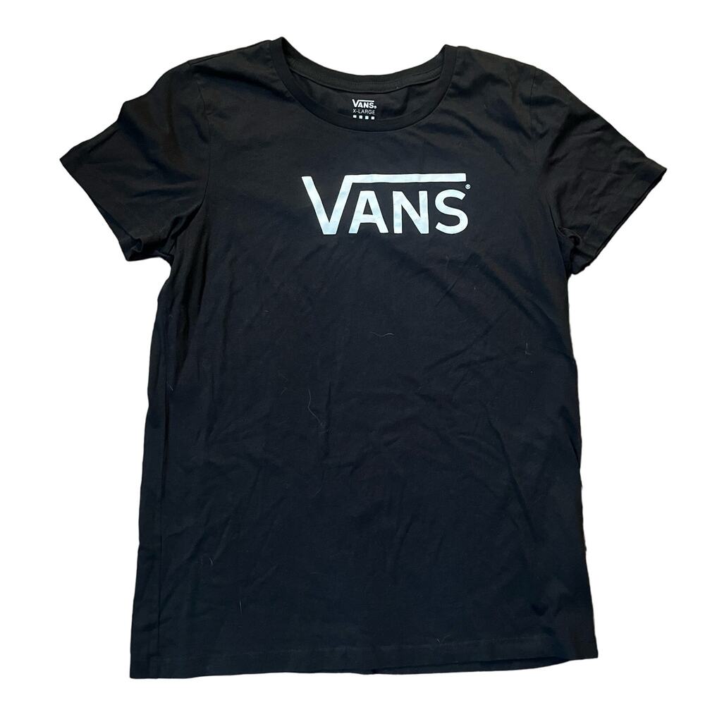 Vans  XL Black Girl's Logo Graphic T-shirt